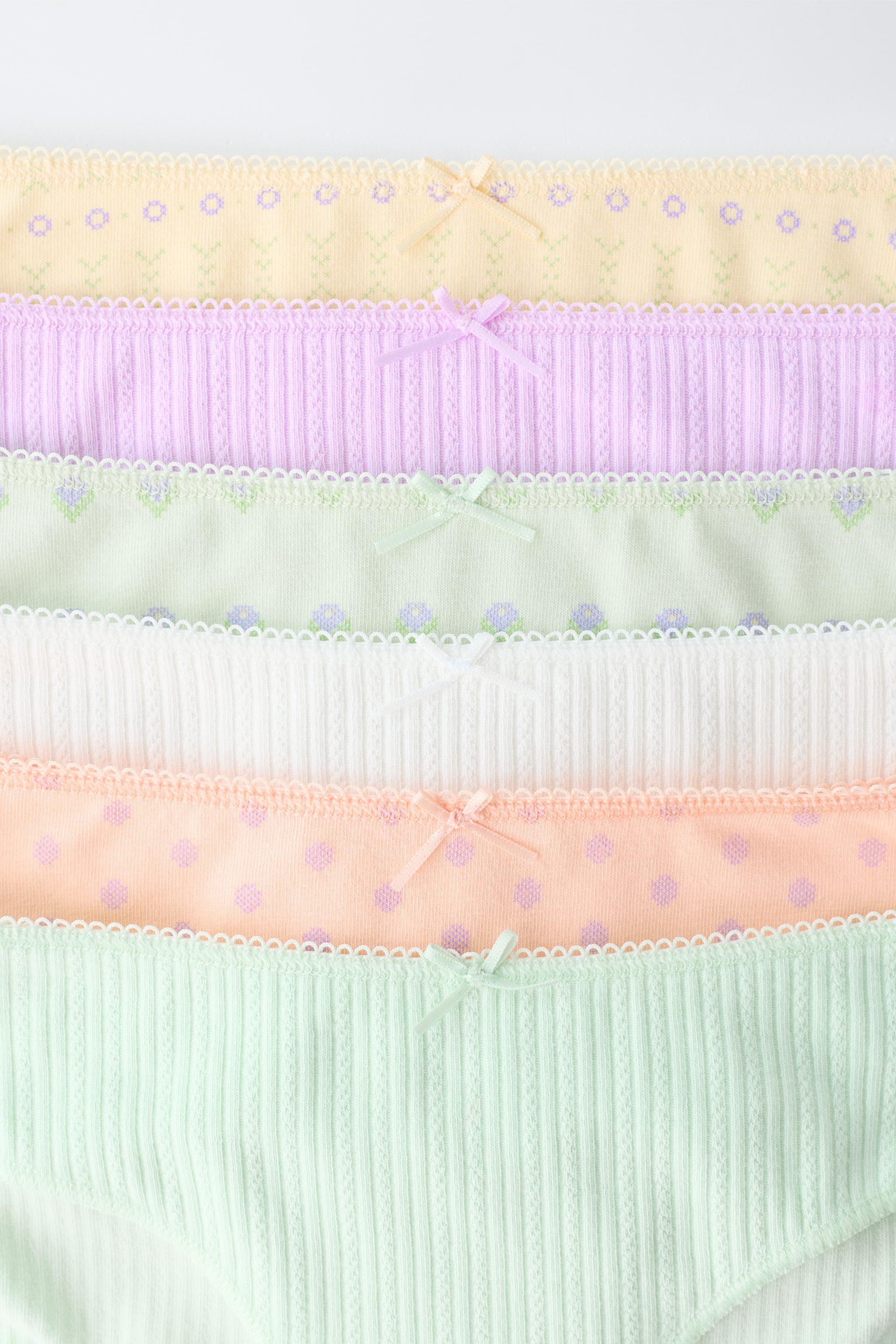 6-14 ANS/ LOT DE SIX CULOTTES À FLEURS